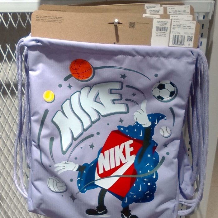 TERBARU Tas serut Nike Original drawstring bag kids 12L purple