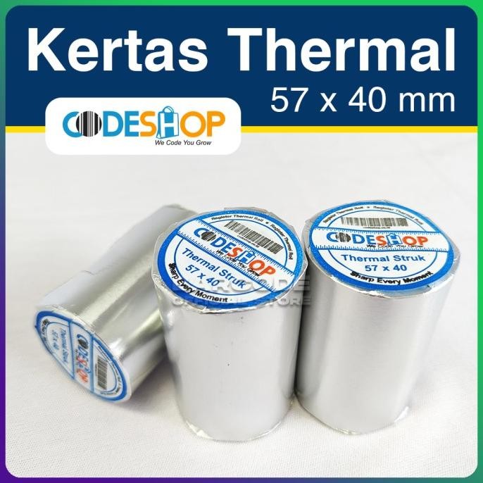 

( 1 DUS ) KERTAS PRINTER BLUETOOTH 58 x 40 - 58x40 THERMAL UNMERK L82BJ