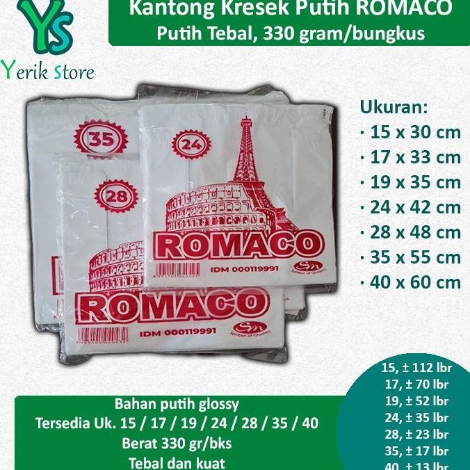 

best seller] Kantong Plastik / Kantong Kresek Bemo Putih ukuran 15/17/19/24/28