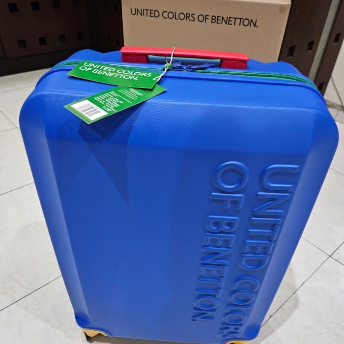 United Colors of Benetton Tas koper luggage ukuran 24 inch warna biru stok ready