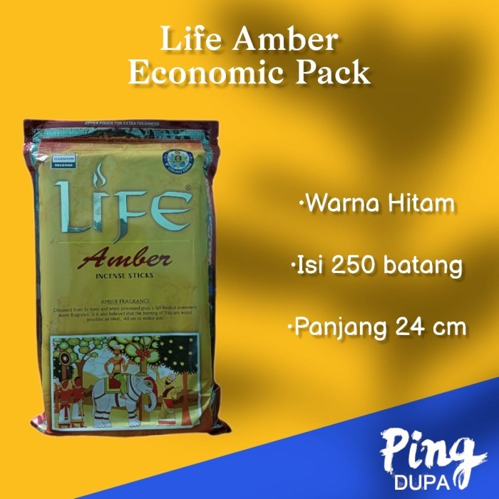 monggo] Dupa Hio Amber Economic Pack isi 250 batang By Darshan Life India