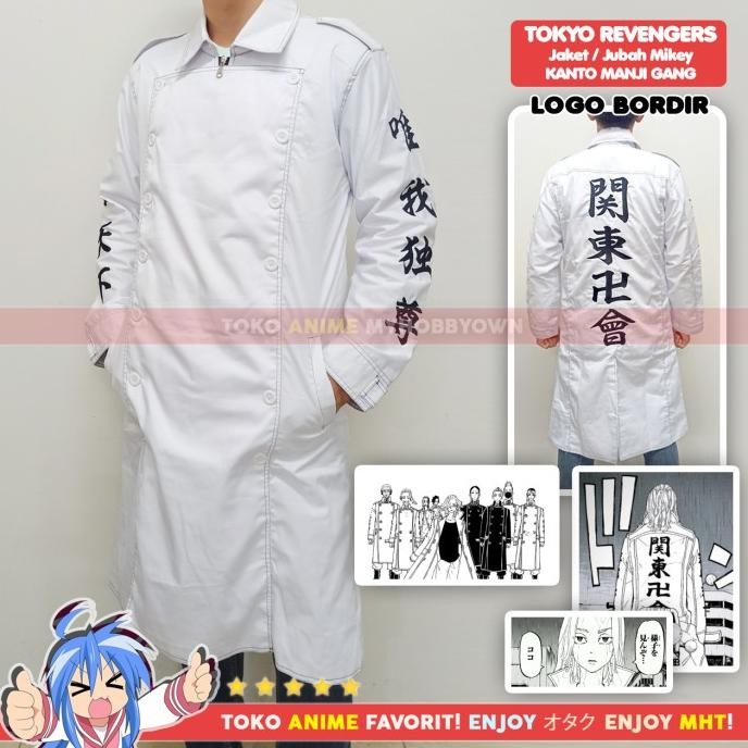 Promo Jaket Parka Jubah Anime Kanto Manji Tokyo Revengers Mikey Cosplay COD