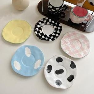 YOUKA TEACUP CANGKIR TEH SET PIRING TATAKAN SAUCER DESSERT MINI PLATE PIRING KECIL MUG KOPI GELAS SU