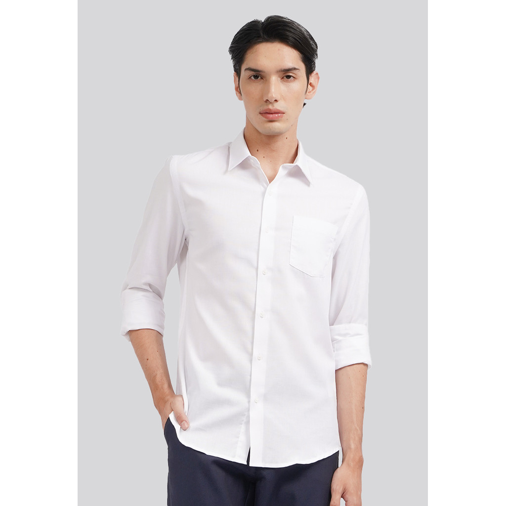 Executive Slim Fit Long Sleeve Dress Shirt White