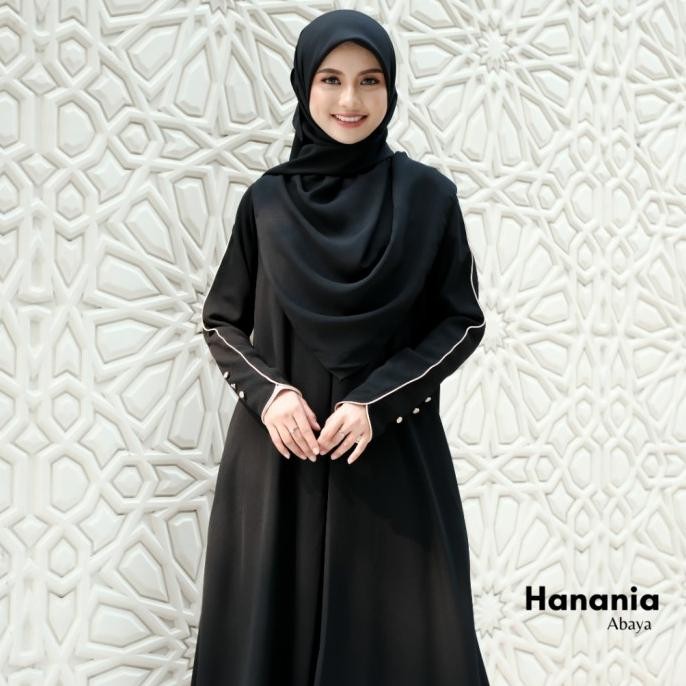 KUPNAD Abaya Polos Premium - Hanania Abaya Black