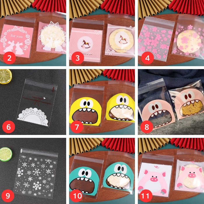 

^^^^^] Plastik Perekat PCP 14 x 14 cm Cookies Kue Kering Mooncake Roti Kue