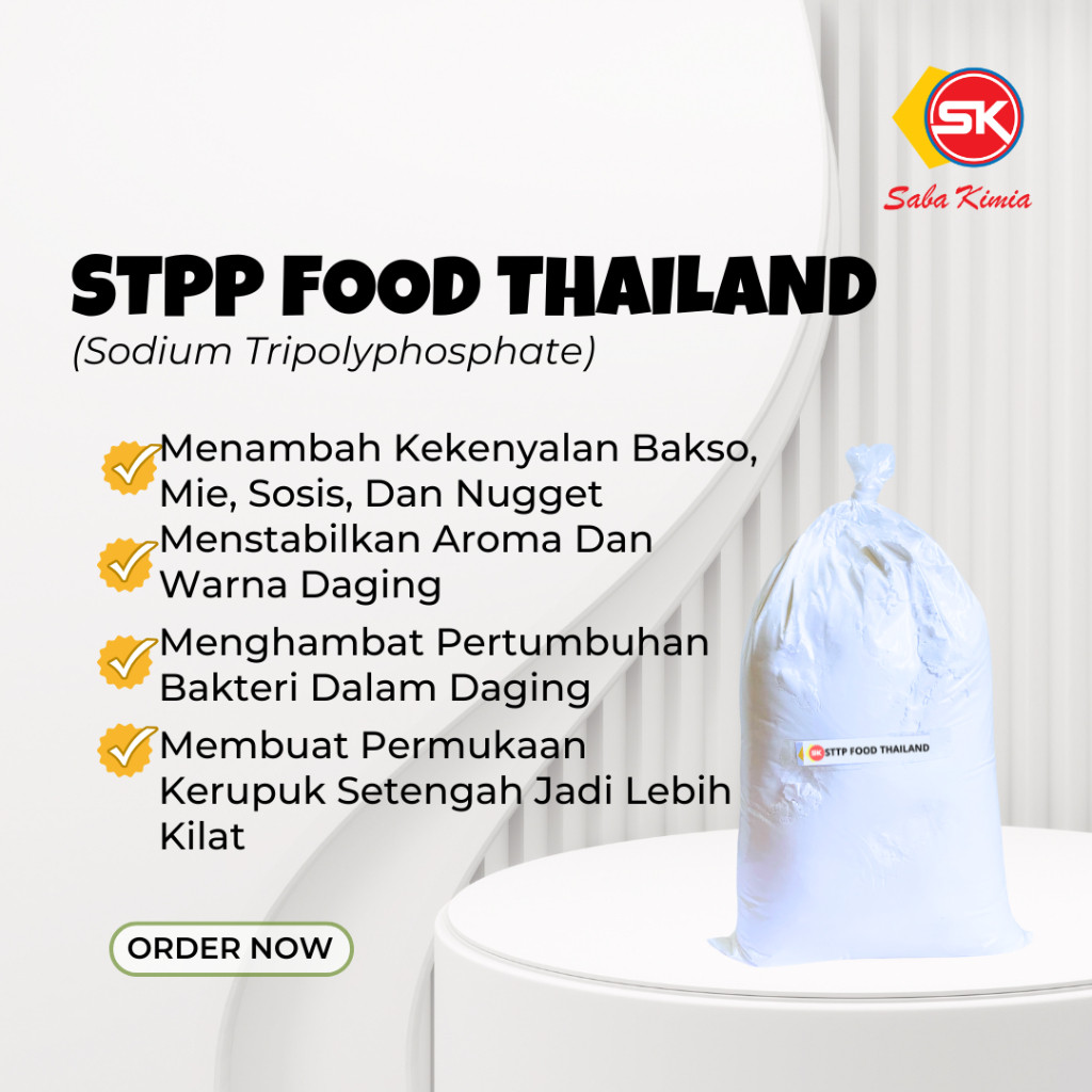 

STPP Food Thailand/ Sodium Tripolyphosphate / Pengenyal bakso mie