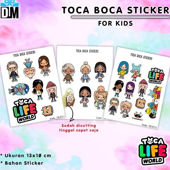 

{{{{{{] Sticker Toca Boca Sticker Cutting Anak Toca Life World Edukasi