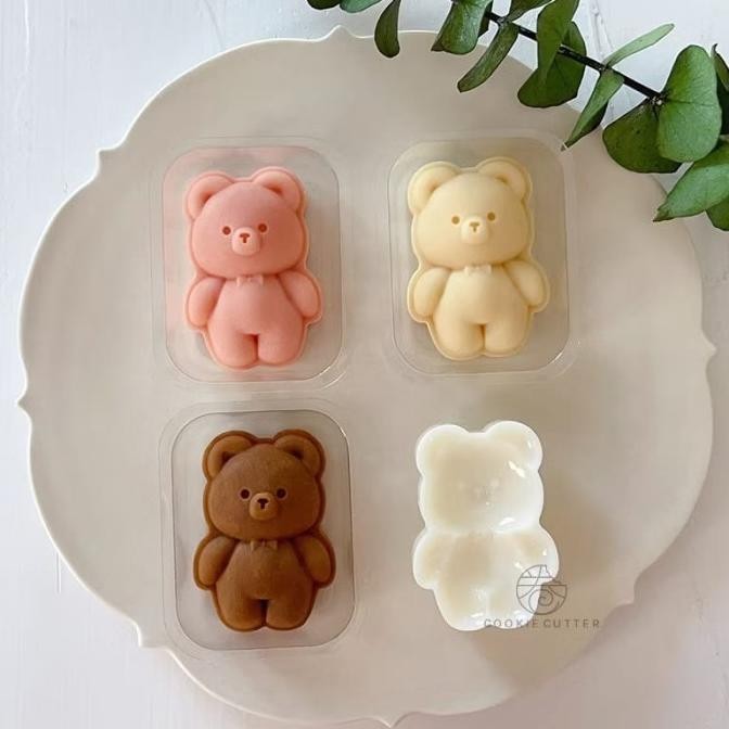 Promo Cetakan Mooncake Beruang / Cetakan Cookies Kue Kering Bear Lucu