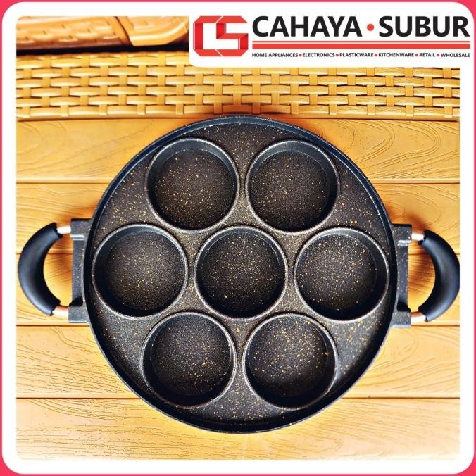 Grosir Cetakan Kue Martabak Mini Q2 7 Lubang Cake Pan Kue Lumpur Anti Lengket