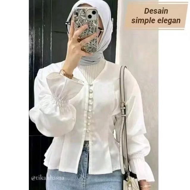 Shadira Top Blouse / Blouse Wanita Hijab Friendly