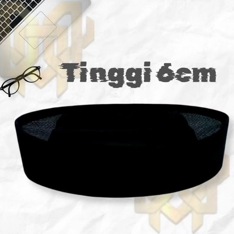 Ramadhan Sale Peci Pendek Ac/Tinggi 6 7 8 Cm/Peci Cak Lontong/Songkok Hitam Pendek/Peci Hitam Pendek