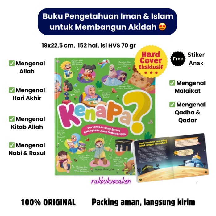 

HARDCOVER Buku Anak Kenapa Pertanyaan yang sering ditanyakan Anak tentang Islam