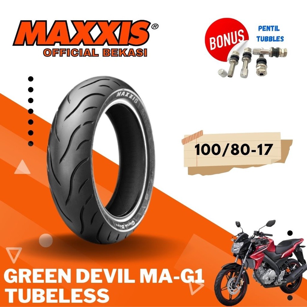 MAXXIS GREEN DEVIL RING 17 / BAN MAXXIS ( 100/80 / 110/70 / 120/70 / 130/70 / 140/70 ) BAN TUBELESS