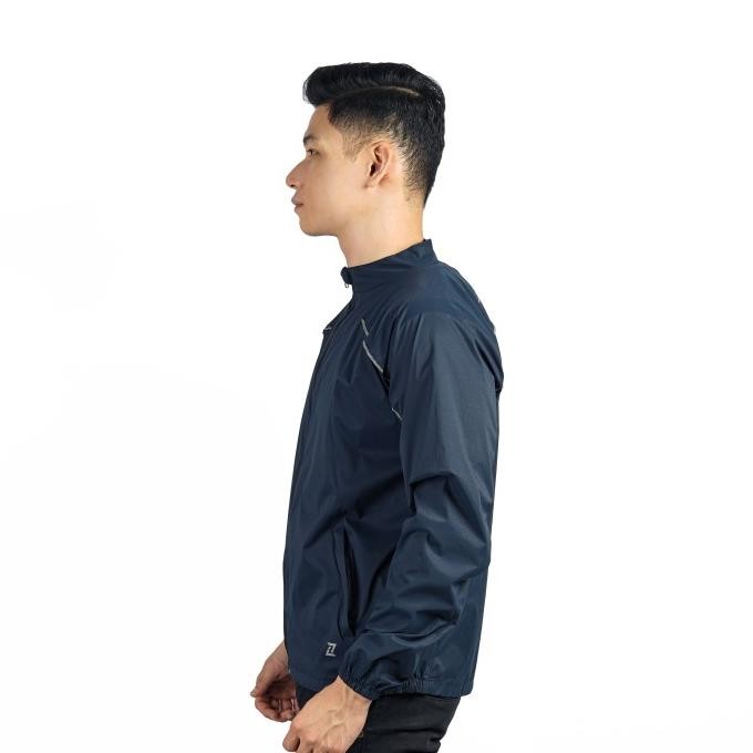 Murah Jaket Sport/Running Pria Zoleka Burnmax Anti Air Dan Angin - Navy