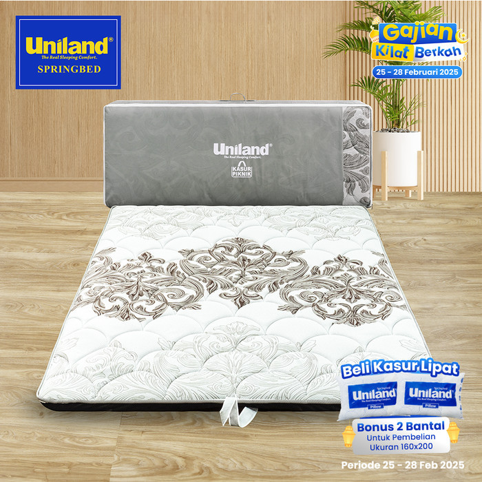 UNILAND KASUR LIPAT 160X200 BONUS TAS KASUR-BUSA GULUNG LANTAI TRAVEL