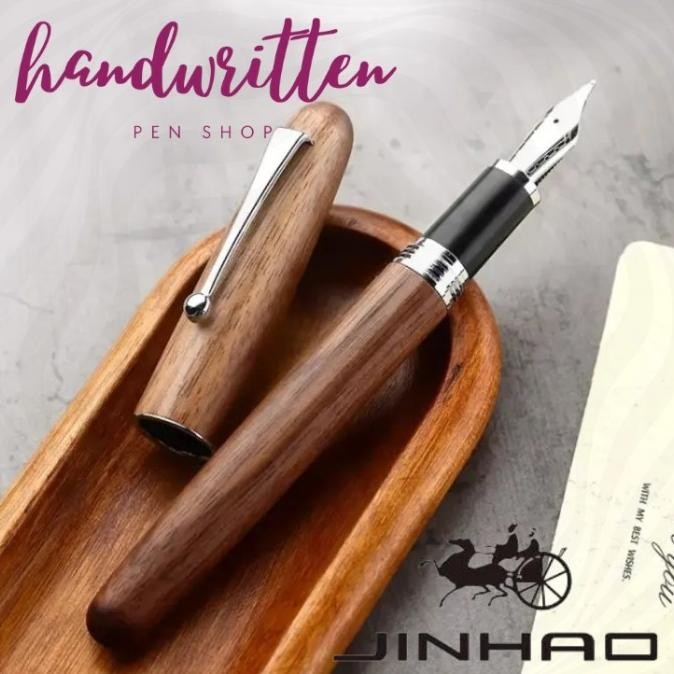 

JINHAO TYP 9026 SOLID WOOD CARTRIDGE & CONVERTER FOUNTAIN PEN / PENA JINHAO 9026