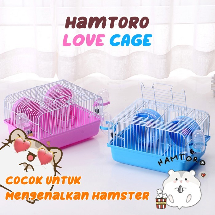 TERBARU Hamtoro Love Cage Kandang Double untuk Hamster Kawin