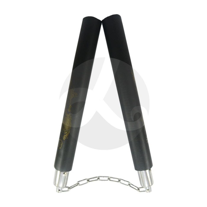 Double Stick Busa Nunchaku Ruyung Busa Foam Bruce Lee  Toya Naga - Hitam