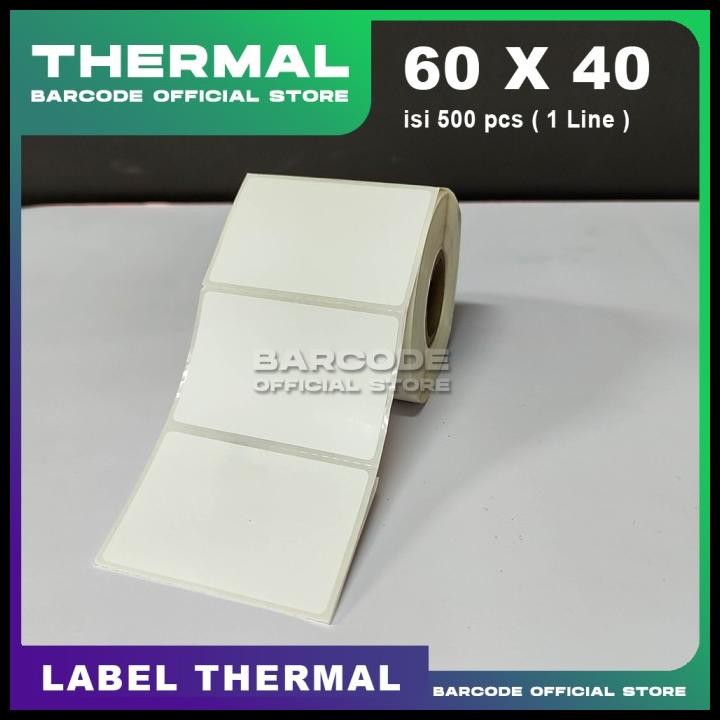 

Terlaris Label D. Thermal Uk 60 X 40 / 60X40 Mm / 60X40Mm Stiker Barcode Termal Good Quality