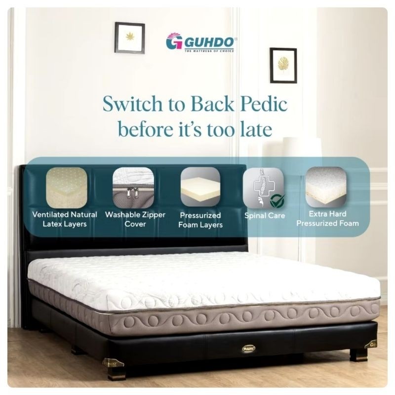Kasur Guhdo Back Pedic Uk 180x200 cm Kasur Latex Kasur Premium