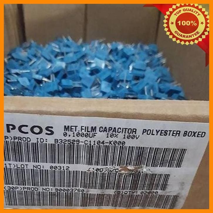 [bak] capacitor 100nf 100v 104 100v epcos