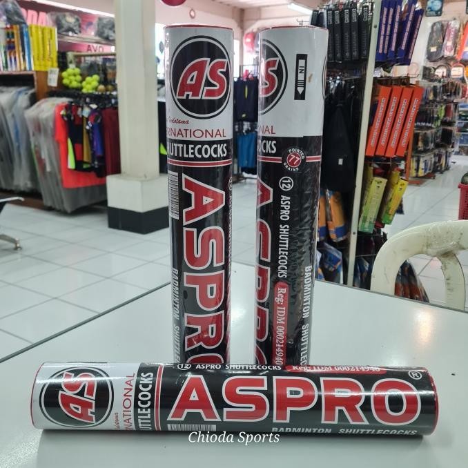 Sale Shuttlecock Shuttle Cock Kok Badminton Bulutangkis Aspro Hitam Maroon Lancip Spin Original