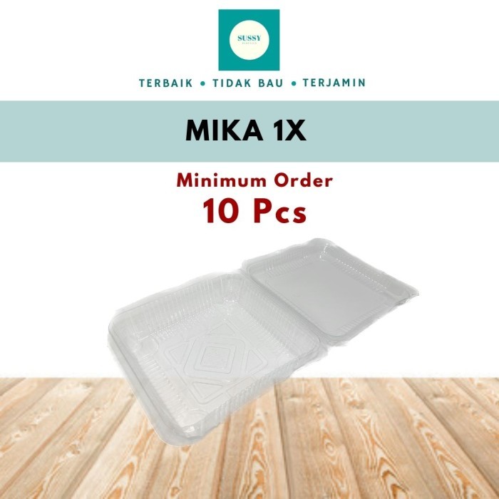 Plastik Mika Kue Ukuran 1X Jumbo /Mika Kotak Makanan Besar/ Mika Besar