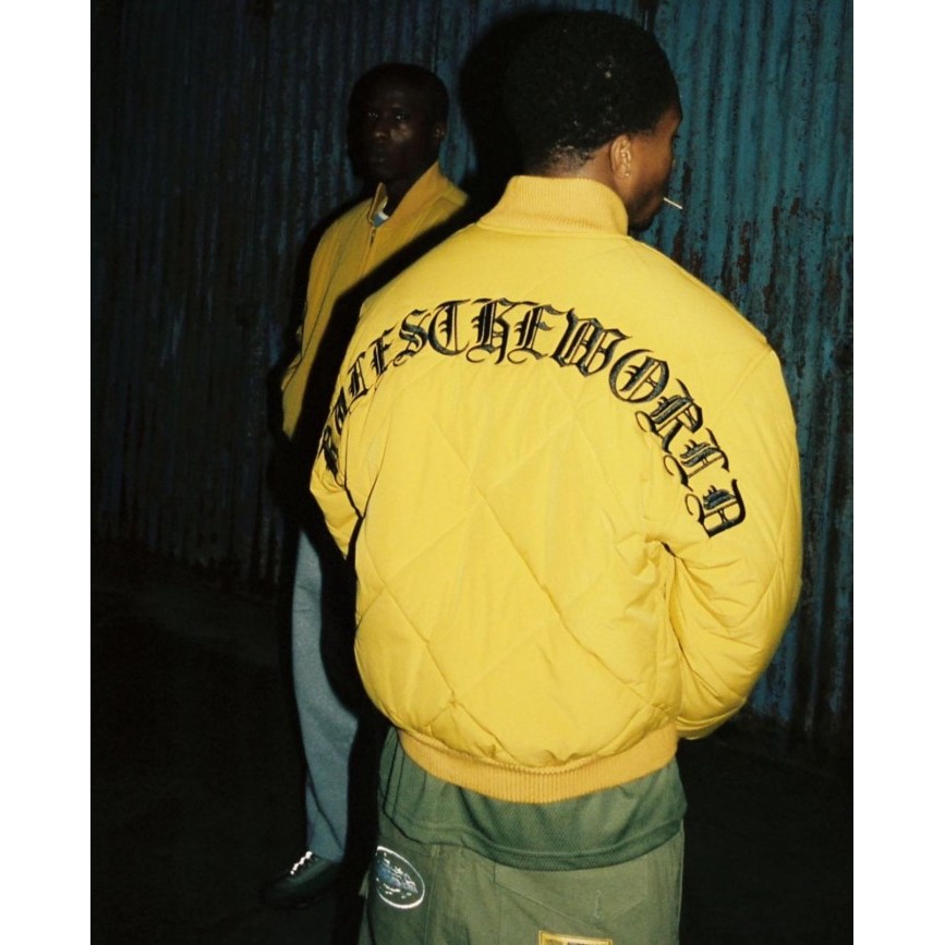 Corte*z Olde English Quilted Bomber Jacket - Yellow