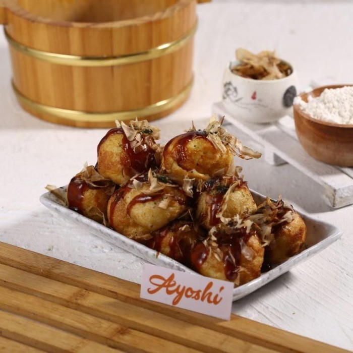 

PREMIX TEPUNG TAKOYAKI 1 KG UNTUK 600 BOLA TAKOYAKI