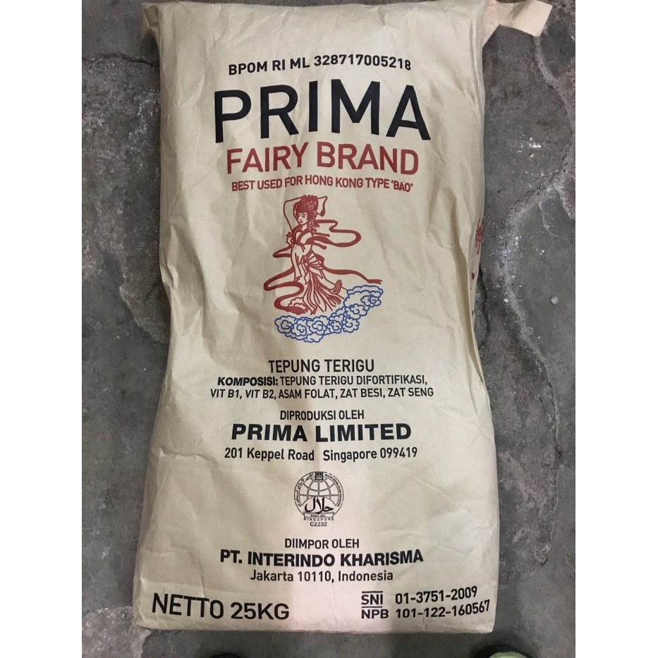 

TEPUNG TERIGU PRIMA FAIRY BRAND 25KG GOJEK / GRAB ONLY