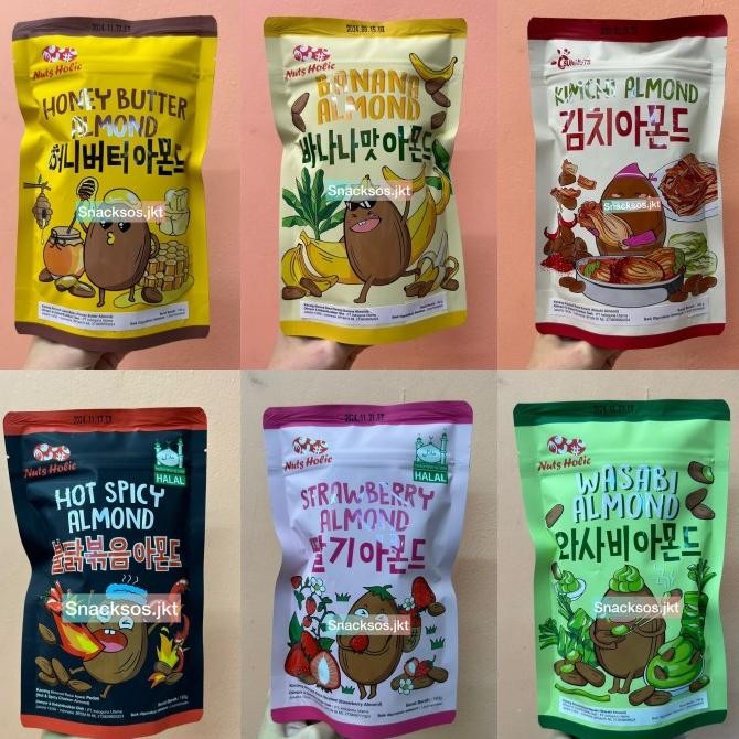 

[BIG] NUTS HOLIC Honey Butter Almond Hot Spicy Strawberry Kimchi
