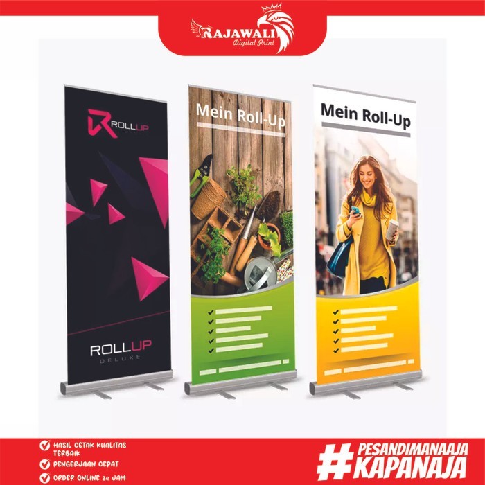 ROLL UP BANNER STANDING BANNER UKURAN 80X200 CM