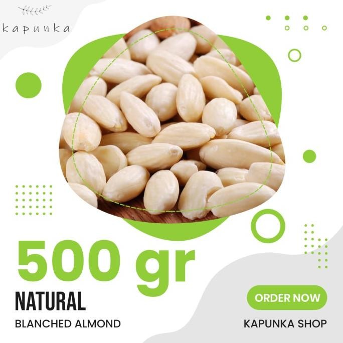 

Kacang almond panggang kupas kulit ari 500gr Berkualitas
