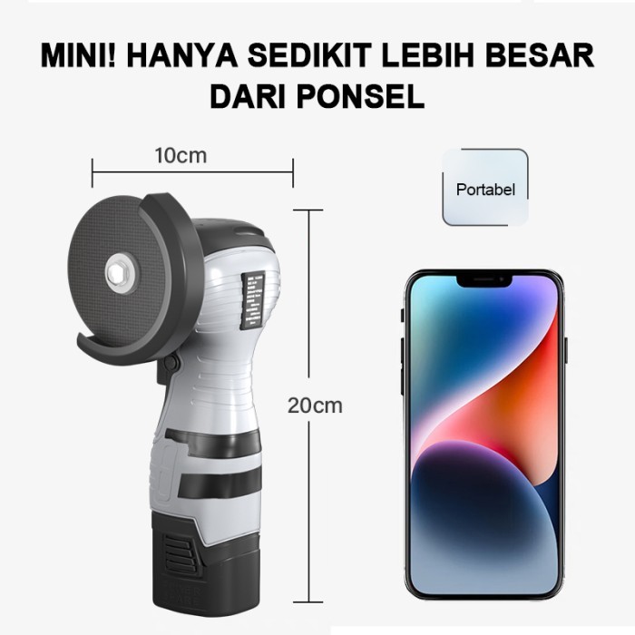 Brushless Angle Grinder Cordless Mesin Gerinda Tangan