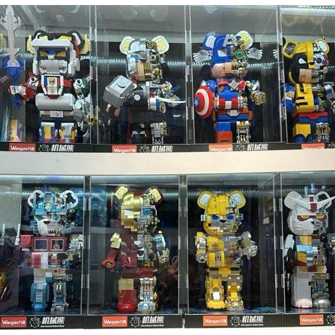 Wangao Bear Robot Mechanic Bricks Large 400% Ready Stock Optimus / Bumblebee / Evangelion / Rx 78 /