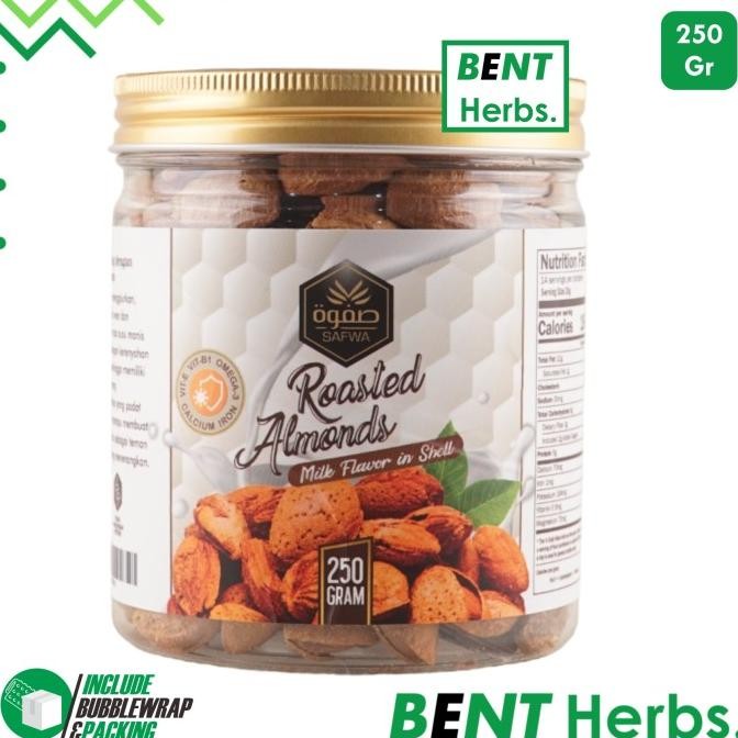 

Safwa Roasted Almond 250 Gr Premium | Kacang Almond Panggang Rasa Susu Berkualitas