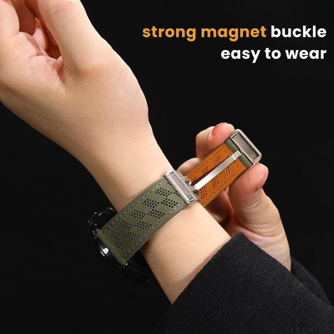 Strap Samsung Huawei Amazfit Garmin Watch Leather Aero Tali Jam Kulit UZO