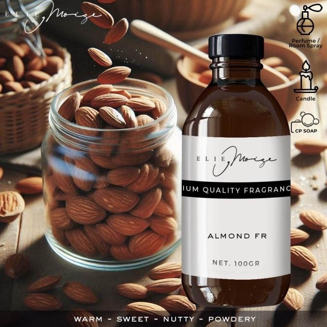 

Almond FR Fragrance Oil for Handmade Cold Process Soap Perfume Candle Scenting Machine Room Spray by Elie Moise Berkualitas