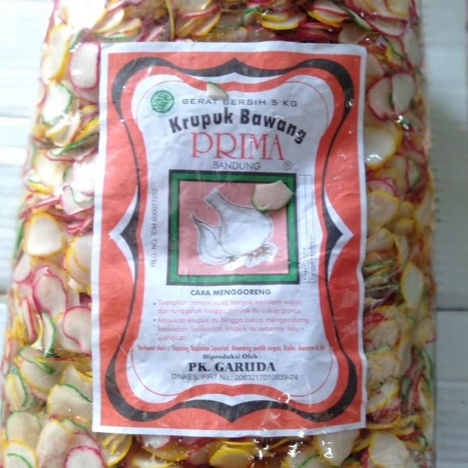 

KERUPUK BAWANG MENTAH PRIMA 1BAL ISI 5KG ORIGINAL