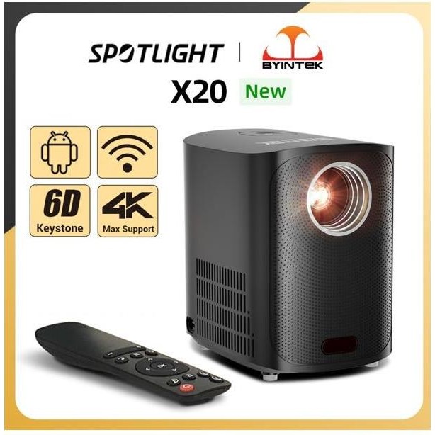 BYINTEK X20 PORTABLE MINI LED 4K SMART ANDROID HOME THEATER PROJECTOR