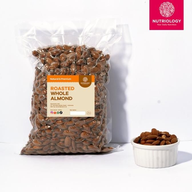 

Almond panggang Utuh 1 kg whole nuts roasted kacang Natural Premium Berkualitas