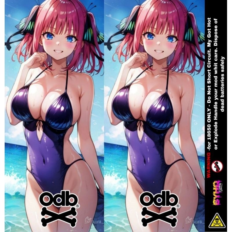 

Terlaris Stiker Batrei Odb 18650 Anime Garskin Custom Case Laminasi Tebal COD