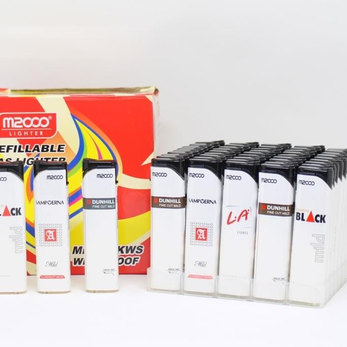 Baru Korek Api Gas Bara M2000 kode 951 Putih isi 50 pcs