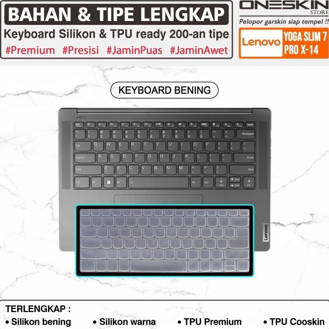 Terlaris Keyboard Cover Protector Lenovo Yoga Slim 7 7i ProX-14 14ARH7 14IAH7 SALE
