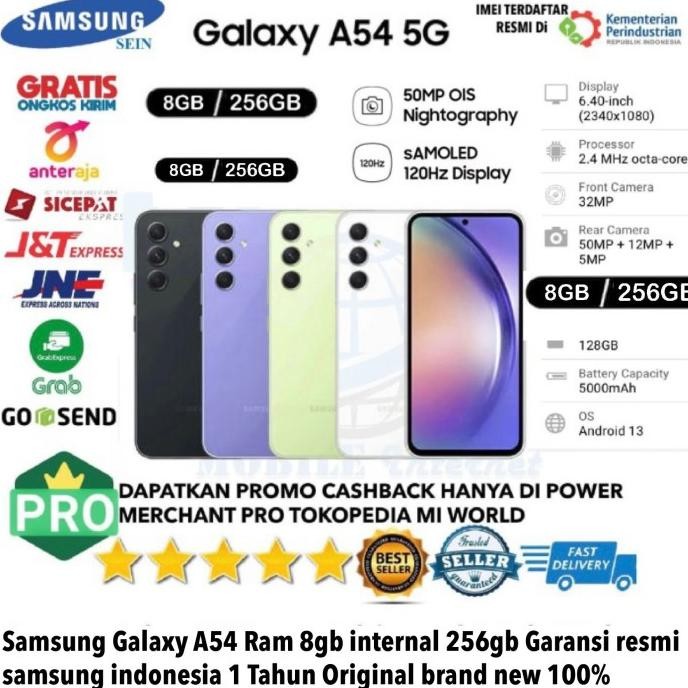 Promo Samsung Galaxy A54 5G 8gb/256gb A 54 5G 8/256 Baru Resmi Sein NO A52s