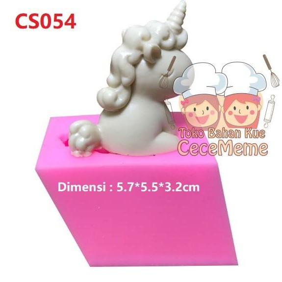 CETAKAN SILIKON UNICORN KUDA PONI 3D FONDANT COKLAT JELLY DEKORASI KUE