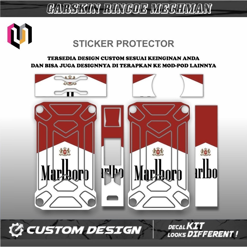 

Terlaris Rincoe Mechman 228w Garskin Stiker Custom Case Laminasi Tebal COD