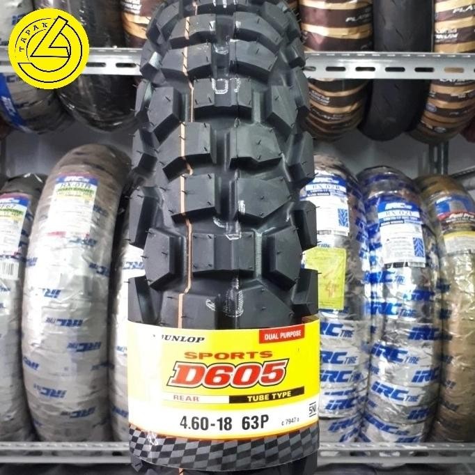 Ban Dunlop D605 4.60 Ring 18 Rear Ban Dual Purpose Motor Adventure