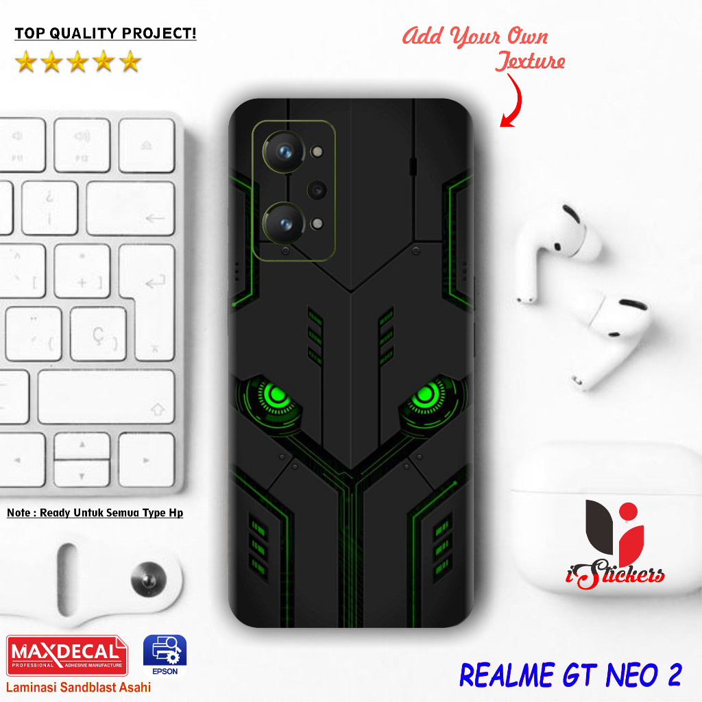 

Terlaris Realme GT Neo Garskin Stiker Custom Case Laminasi Tebal COD